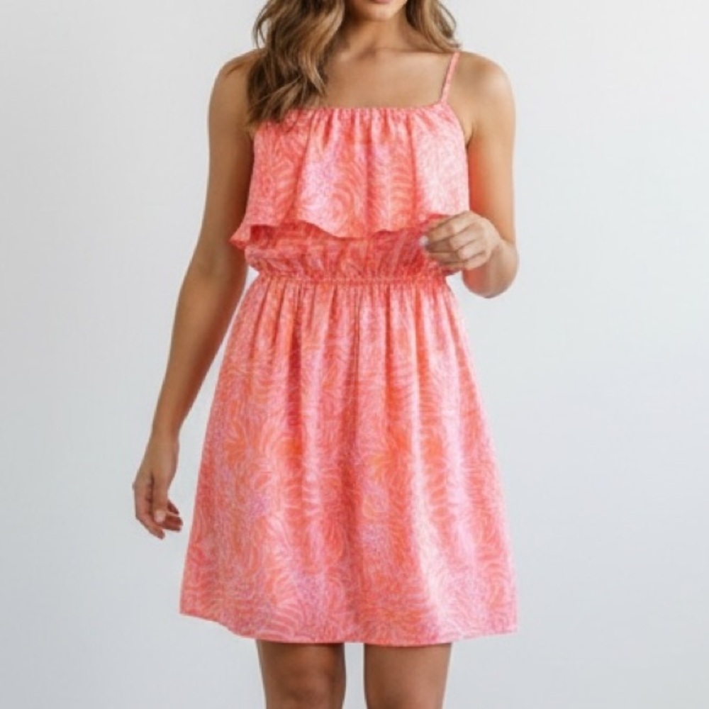 Lilly Pulitzer Target Satin Flounce Dress Giraffing Me Crazy